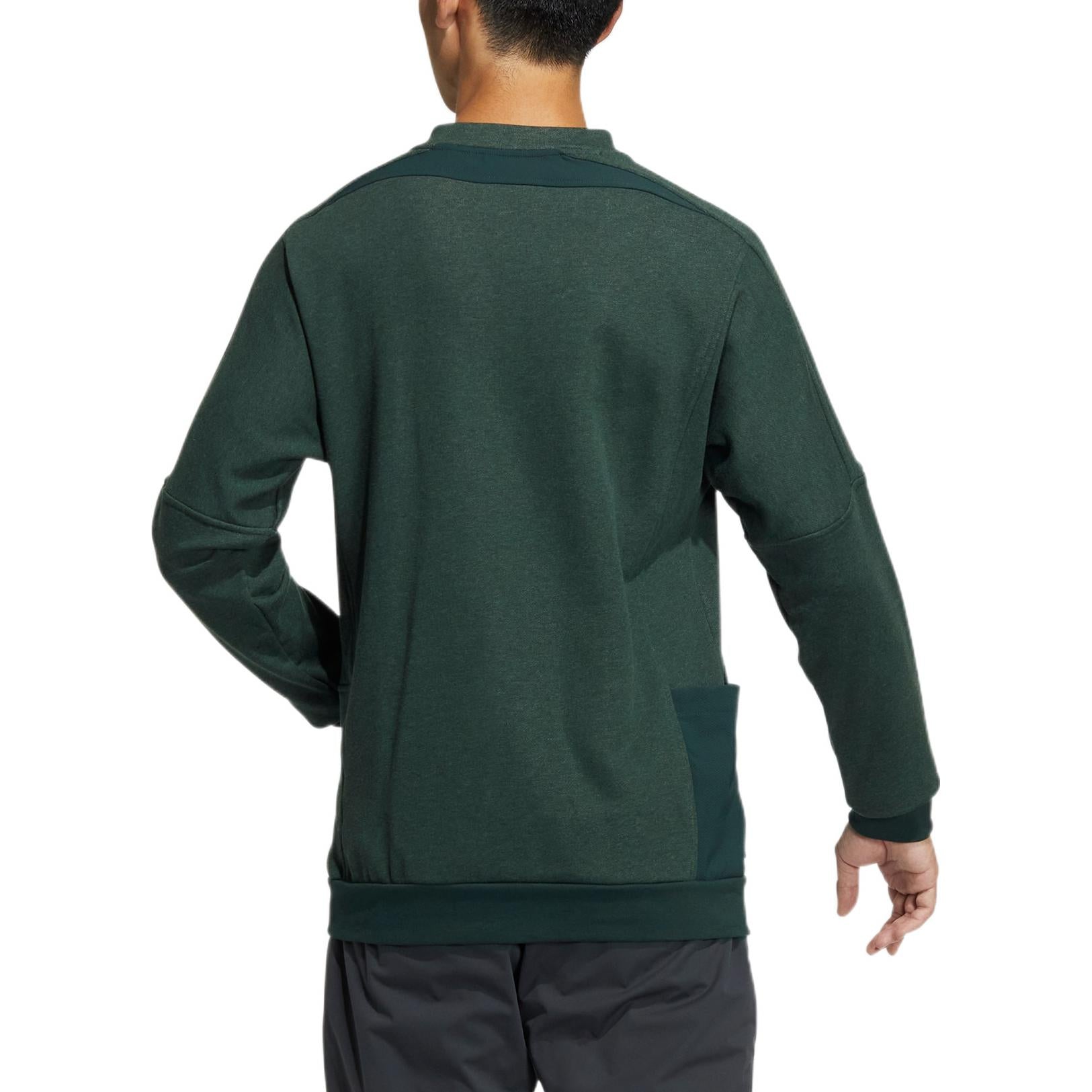 Men's adidas Gt Crew Sw Solid Color Alphabet Embroidered Round Neck Pullover Long Sleeves Green HG3262