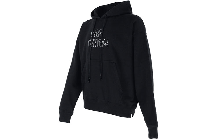 Men's Off-White Logo Embroidered Arrow Long Sleeves Black OMBB085S22FLE0111001