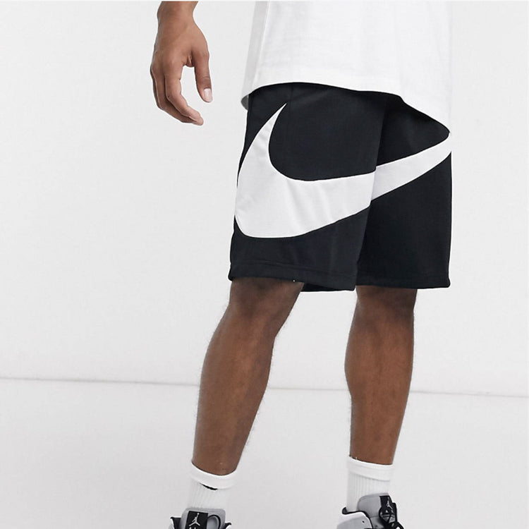 Nike swoosh LOGO Printing Basketball Athleisure Casual Sports Shorts Black BV9385-011