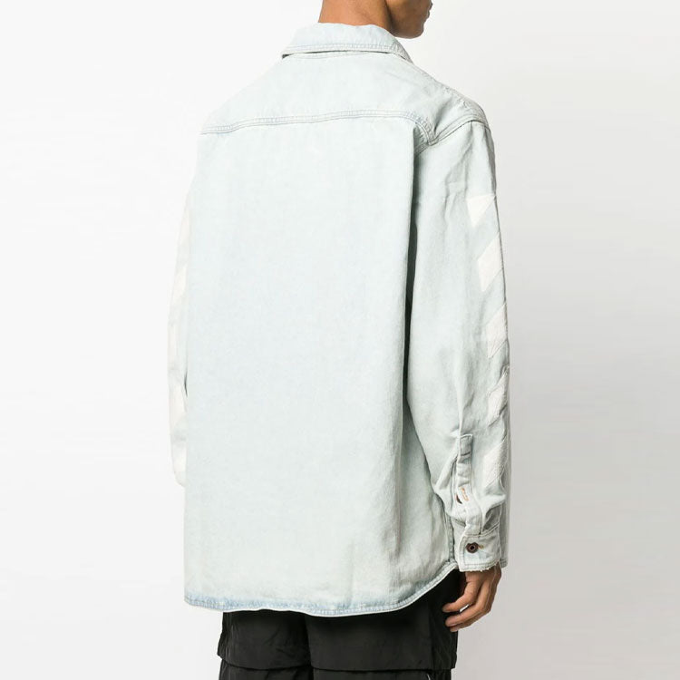 Off-White Printing Denim Jacket Denim Blue OMYD017R203860187101