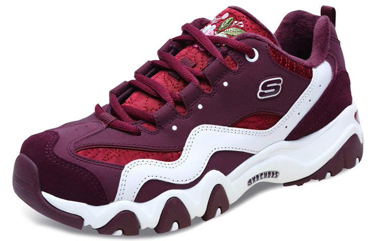 (WMNS) Skechers D'Lites 2.0 Sports Shoes Deep Wine 66666077-WINE