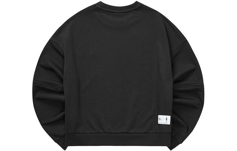(WMNS) Skechers Casual Crew Sweater 'Black Red' L322W086-0018