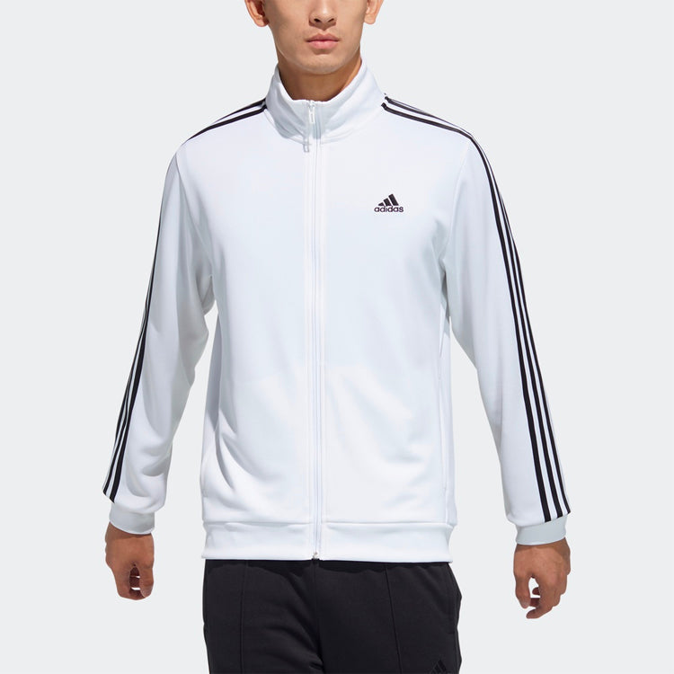 Men's adidas Colorblock Stripe Sports Stylish Jacket White GN0751