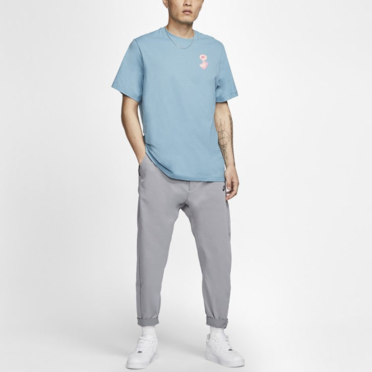 Nike As Men's Nike Sportswear Tee Shoe Box Printing Male Blue CT6869-424