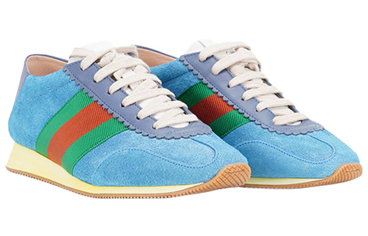 (WMNS) Gucci Rocket Suede Low 'Blue' 537049-0WE10-4361