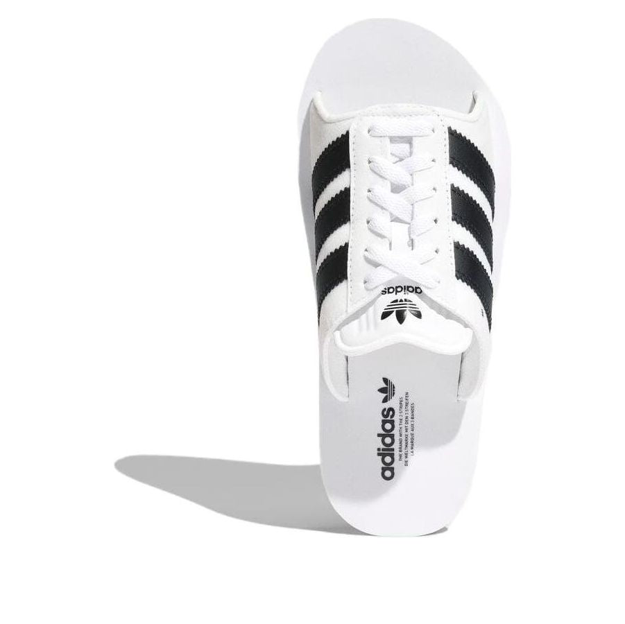 (WMNS) adidas Gazelle Beach Slides Asia Sizing 'White Black' JQ7420