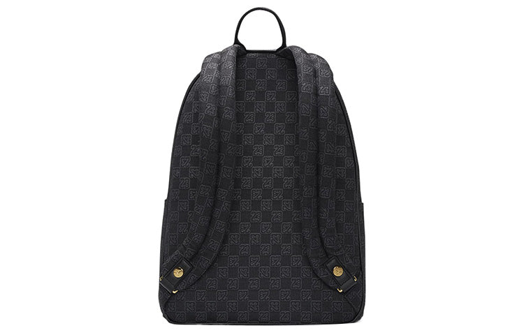 Air Jordan Gold Logo Monogram Backpack 'Black' FJ6784-010