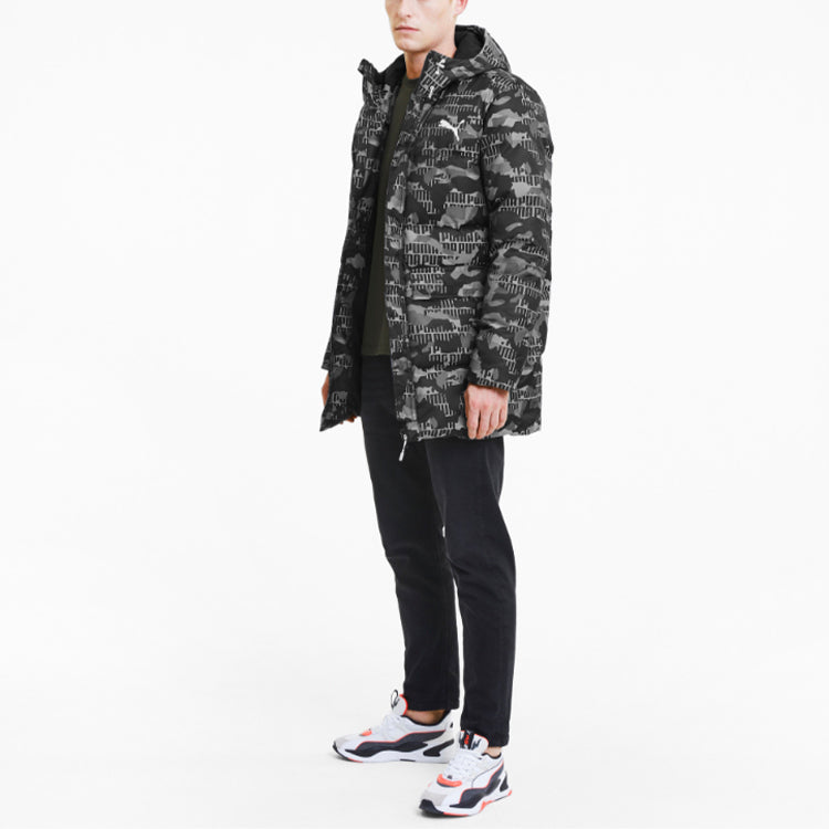 PUMA Camo Down Jacket 'Grey Black' 585502-02