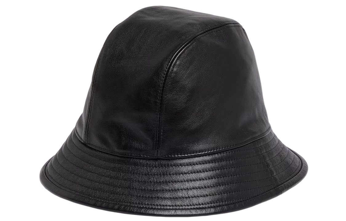 Gucci Leather Bucket Hat With Double G 'Black' 727239-4HAU4-1000