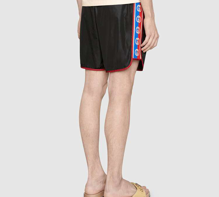 Gucci Retro Double G Webbing Shorts Unisex Black 577800-XHABJ-1082