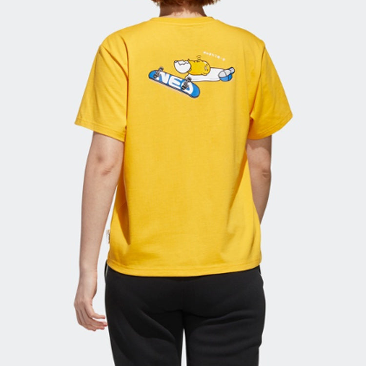 (WMNS) adidas neo GDTM BF TEE Yellow Crossover Sports Short Sleeve Yellow GP5901