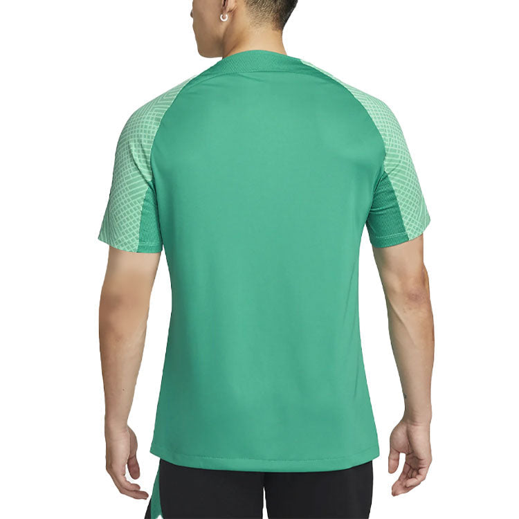 Men's Nike Colorblock Logo Printing Round Neck Pullover Short Sleeve Green T-Shirt DH8699-370