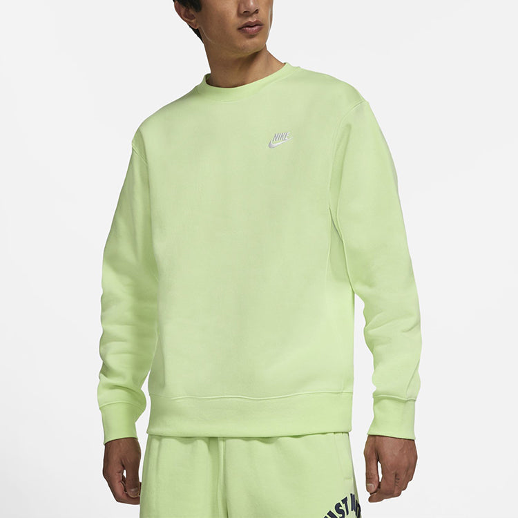 Nike Sportswear Club Fleece Stay Warm Sports Pullover Round Neck Green BV2663-383