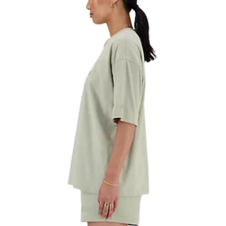 (WMNS) New Balance Hyper Density Jersey Oversized T-Shirt Asia Sizing 'Olivine' WT41555O-VN