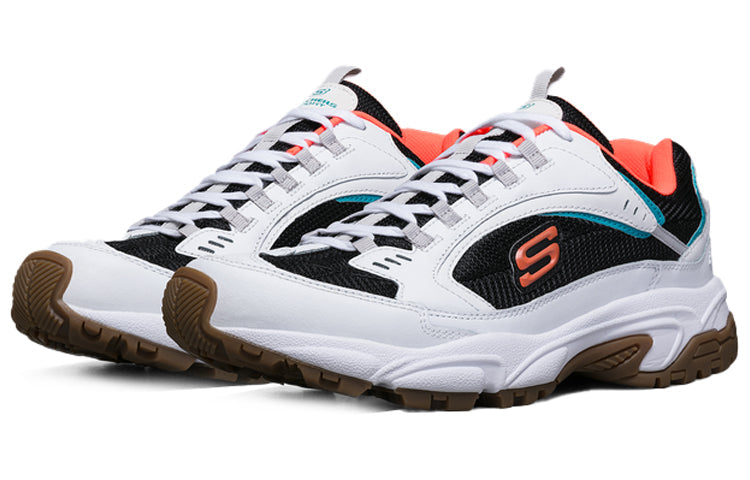 Skechers Stamina Running Shoes White/Black/Orange 237068-WBK