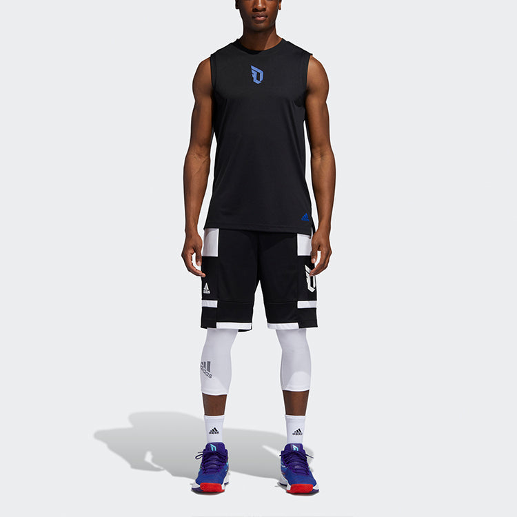 adidas Dame Tank Training Gym Sports Basketball Vest Black DZ0589