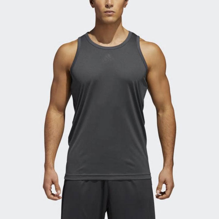 Men's adidas Logo Basketball Sports Gray Vest CZ1452