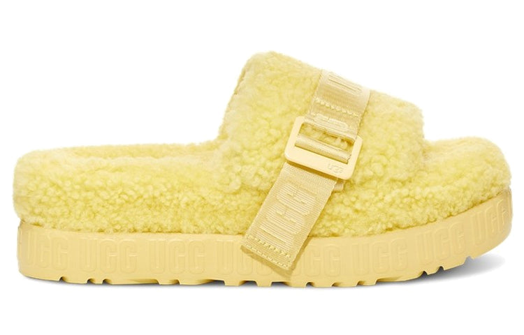 (WMNS) GG Fluffita Outdoor Thick Sole Yellow Sandals 1113475-MRT