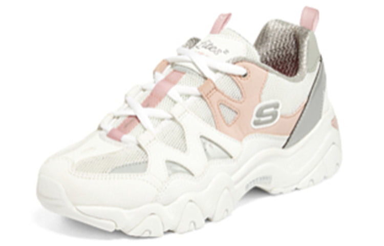 (WMNS) Skechers D'Lites 2.0 'White Pink Gray' 896091-WGPK