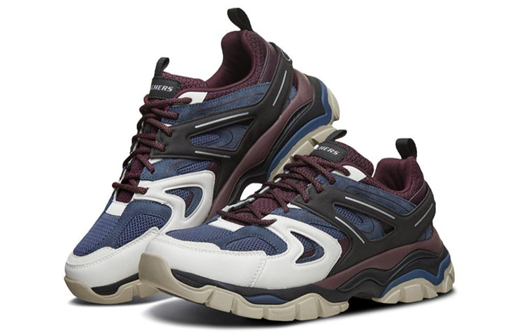 Skechers Stak-Ultra Low-Top Running Shoes Blue/Red/Black 66255-BURG
