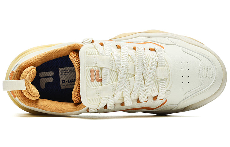 (WMNS) FILA FUSION Kick Sneakers 'White Orange' T12W242203FPB