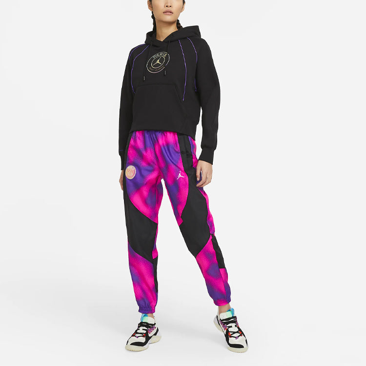(WMNS) Air Jordan Paris Saint-Germain Loose Hoodie Black CZ7498-010