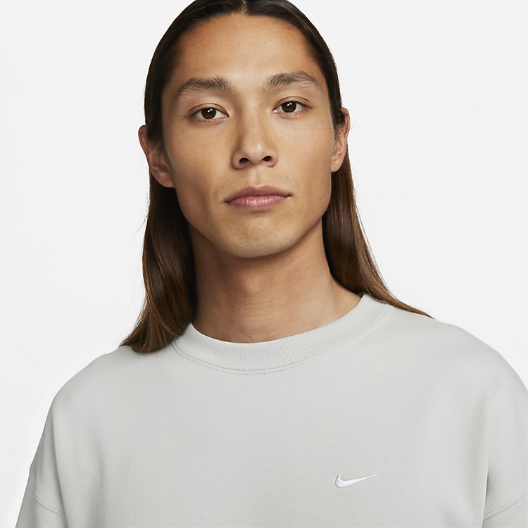 Nike Solo Swoosh Crew Sweatshirt 'Light Silver' DX0812-034