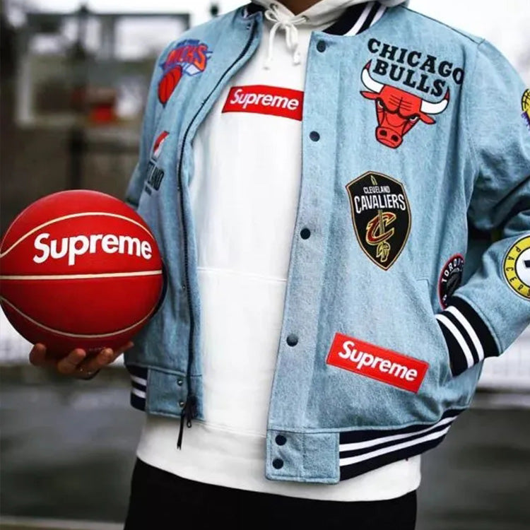 Supreme x Nike x NBA Teams Warm-Up Jacket 'Teal Multi-Color' SUP-SS18-772