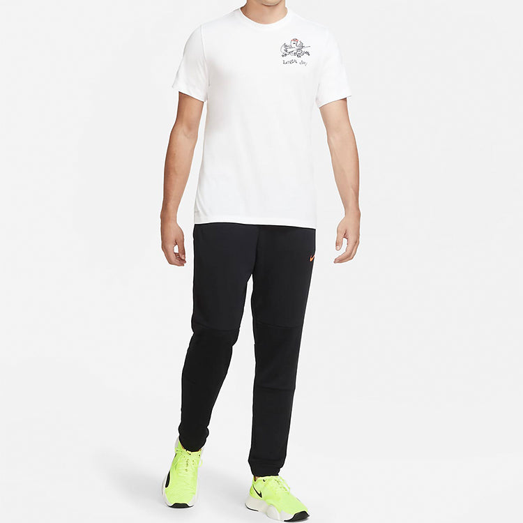 Nike Dri-FIT Round Neck Slim Fit Training Short Sleeve White CV5222-100