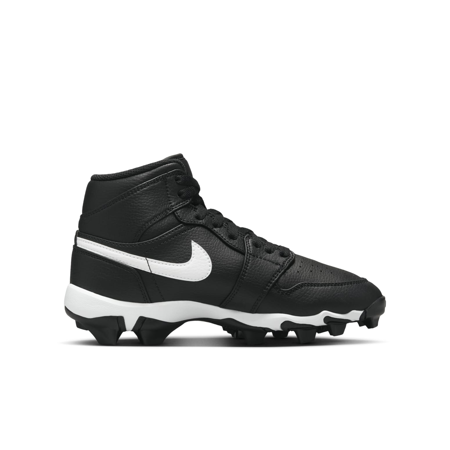 (GS) Air Jordan 1 Mid Cleat 'Black White' HF6883-001