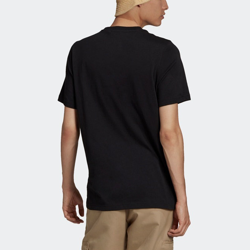 adidas originals Camo Infill Tee Casual Sports Round Neck Short Sleeve Black GN1856