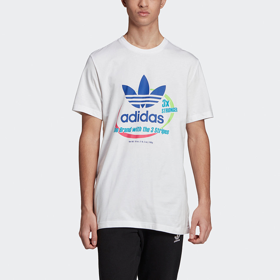 adidas originals Sports Printing Logo Pattern Round Neck Short Sleeve White FK9974