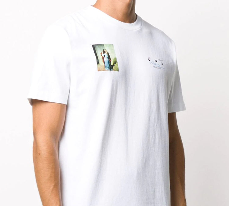 Off-White The Kiss Printing Short Sleeve White OMAA027T20JER0350161