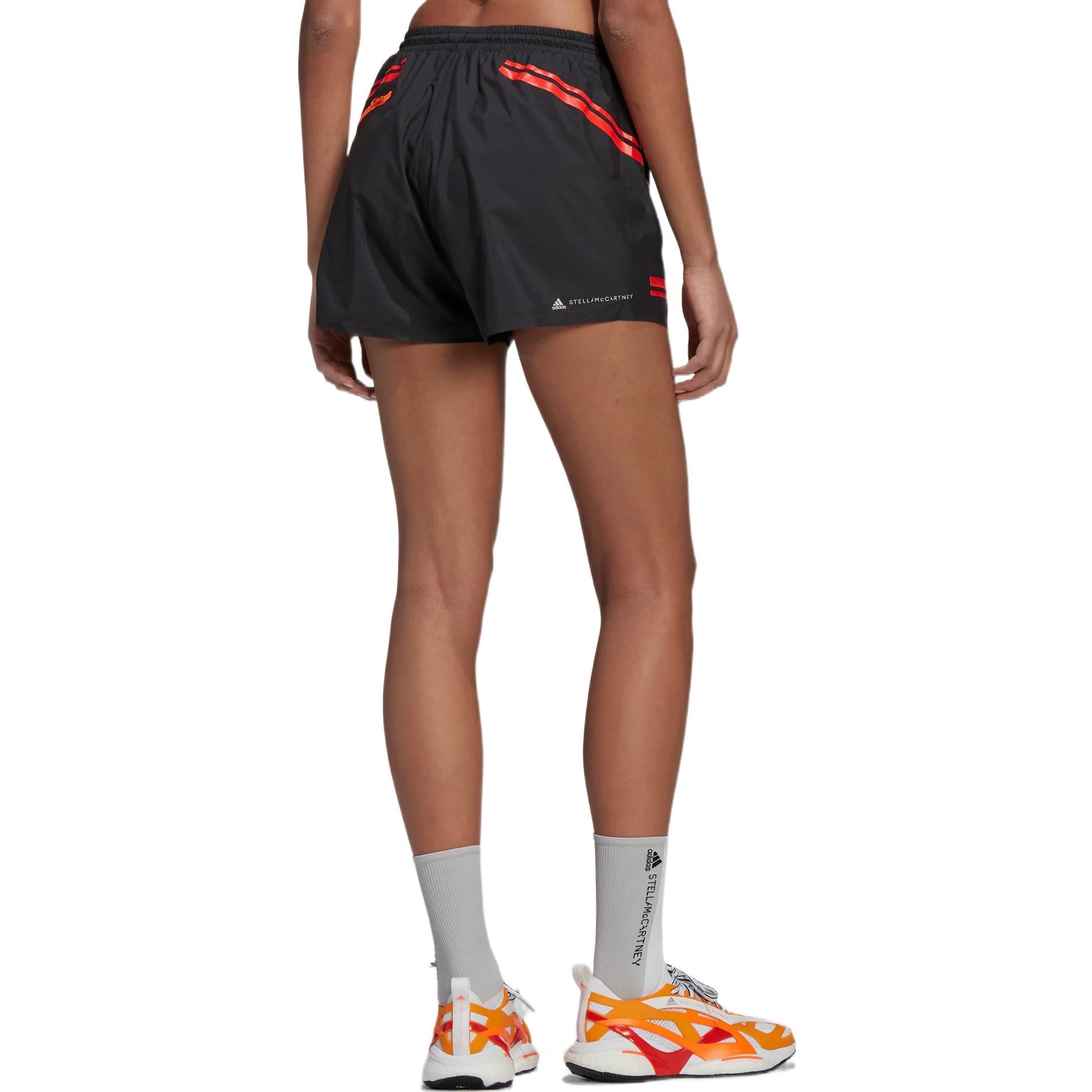 (WMNS) adidas by Stella McCartney TruePace Running Shorts Asia Sizing 'Black Red' HD9118