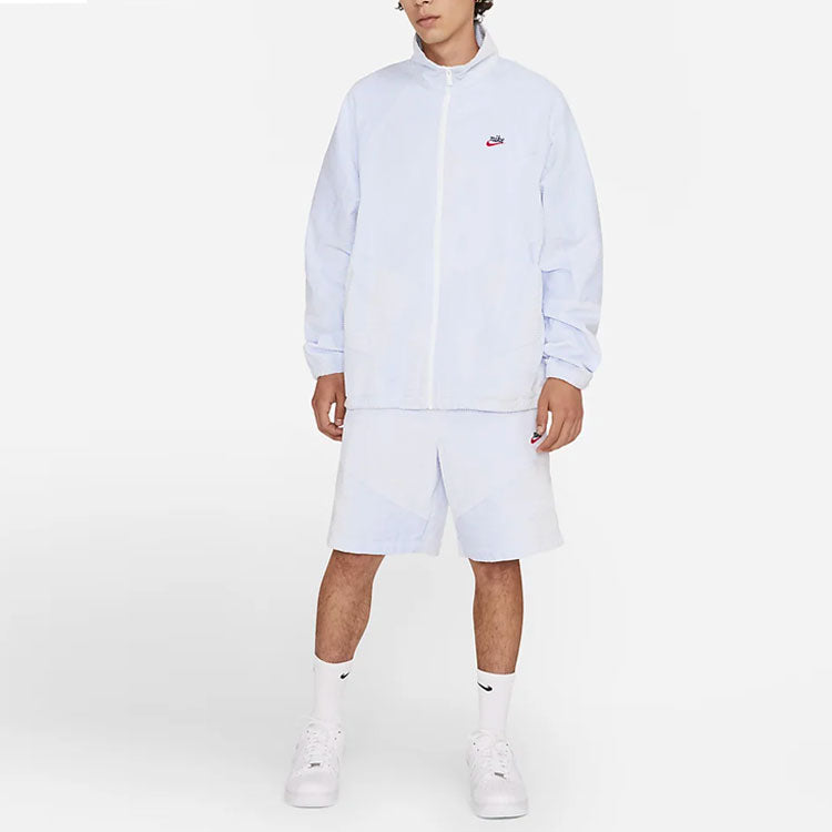 Nike Sportswear Heritage Windrunner corduroy Splicing Stand Collar Jacket White DA0032-043