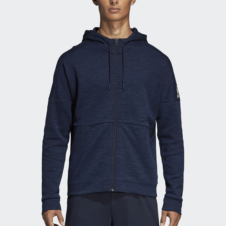 adidas Stadium FZ hooded Knit Jacket Blue DU1136