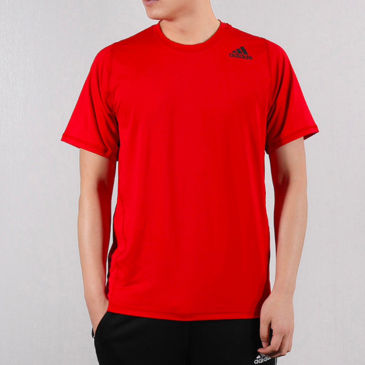 adidas Training Sports Round Neck Pullover Short Sleeve Red CW1955