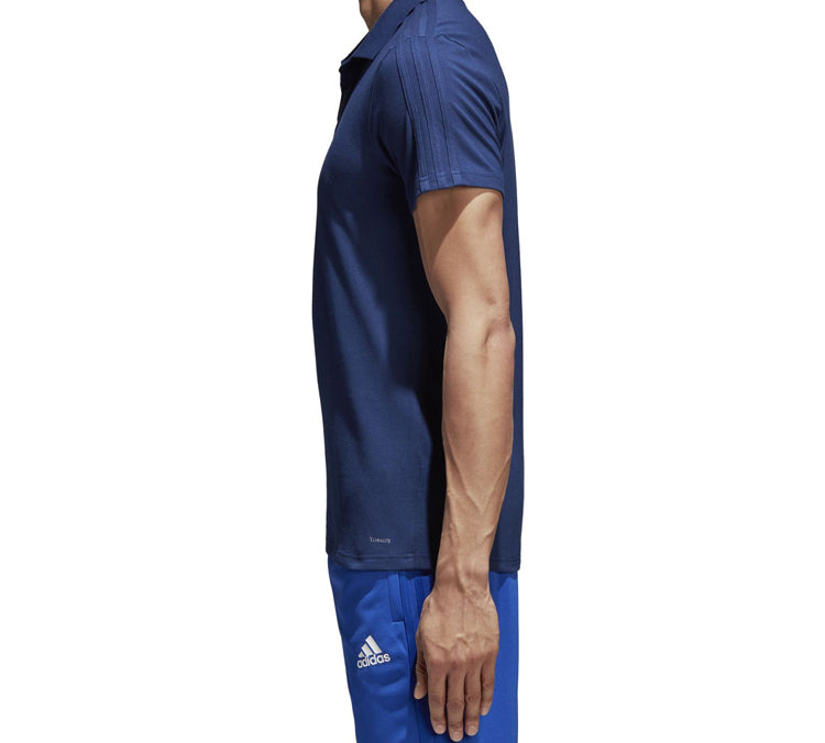 Men's adidas Logo Short Sleeve Blue Polo Shirt CV8270