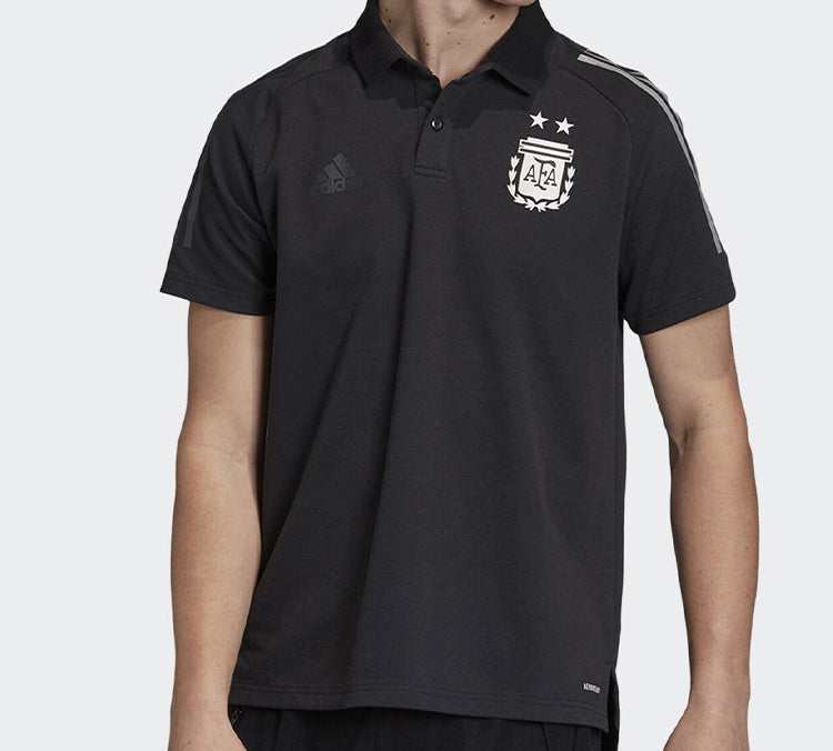 adidas National Team Short Sleeve Polo Shirt Black FH8592