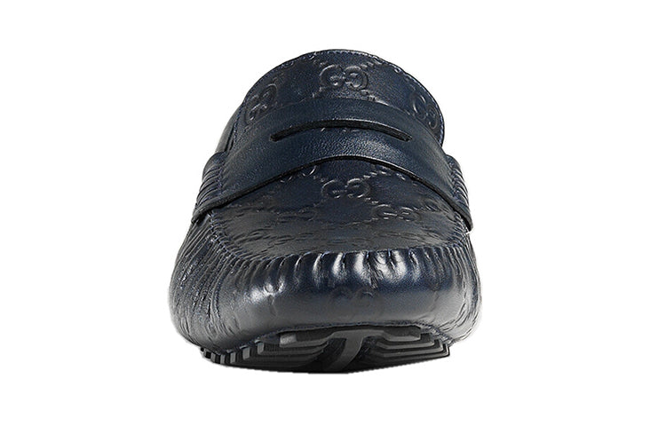 Gucci Penny Slip On Loafers 'Navy Blue Leather' 372329-AA6F0-4009