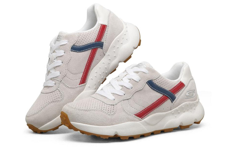 (WMNS) Skechers Bobs Gosan Sneakers White/Red/Blue 117139-WRNV