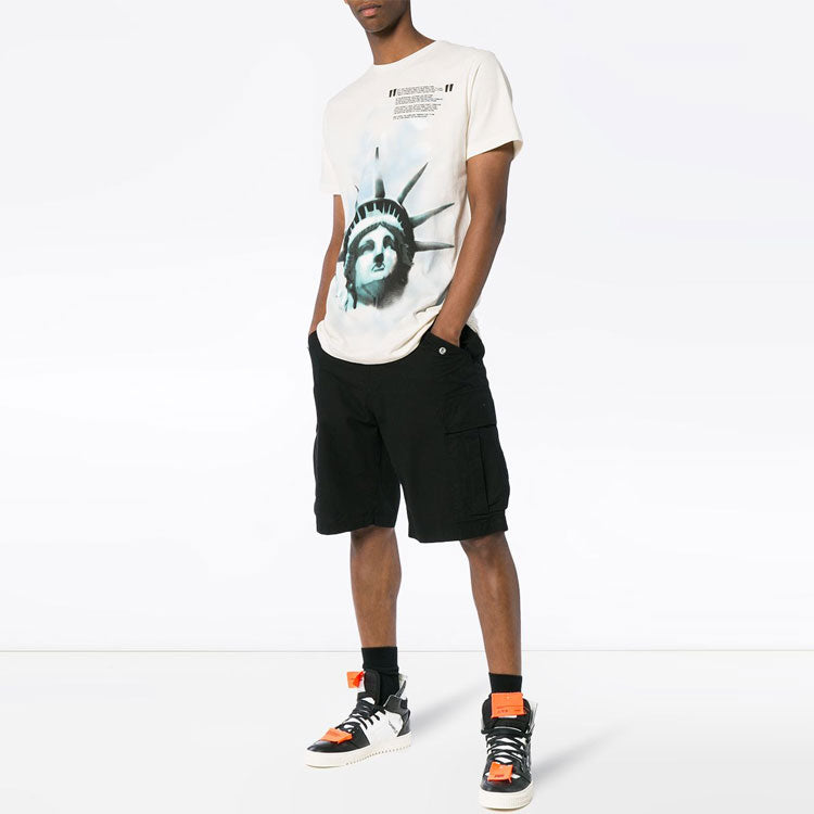 Off-White SS19 Liberty Cotton Short Sleeve OMAA027E181850150210