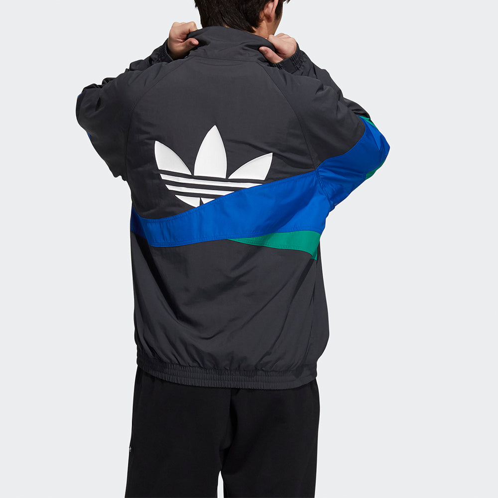 adidas originals Ts Track Top Contrast Color Stitching Pattern logo Sports Jacket Black HF5942