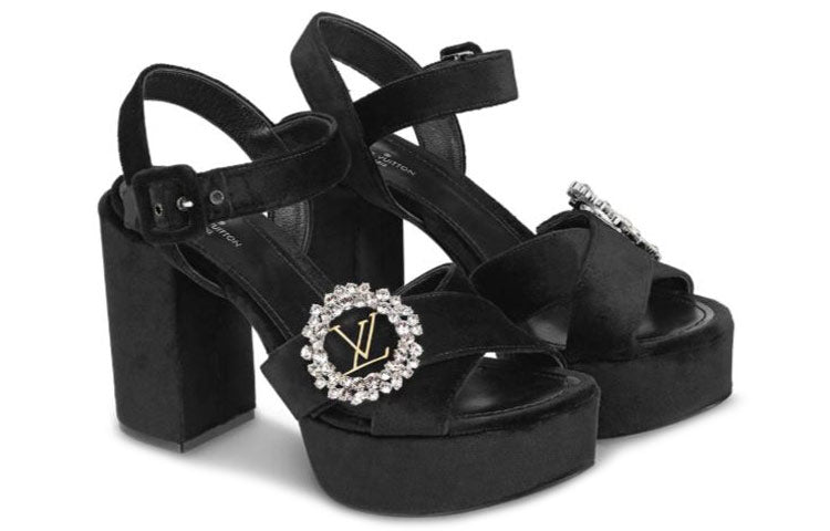 (WMNS) LOUIS VUITTON LV Madeleine Platform Sandals 'Black' 1A5KJF