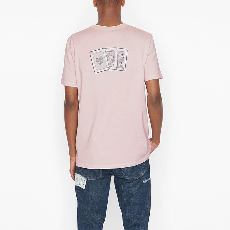 Men's DIOR x KENNY SCHARF Crossover FW21 Cotton Knit Short Sleeve Pink 143J697A0677-C488