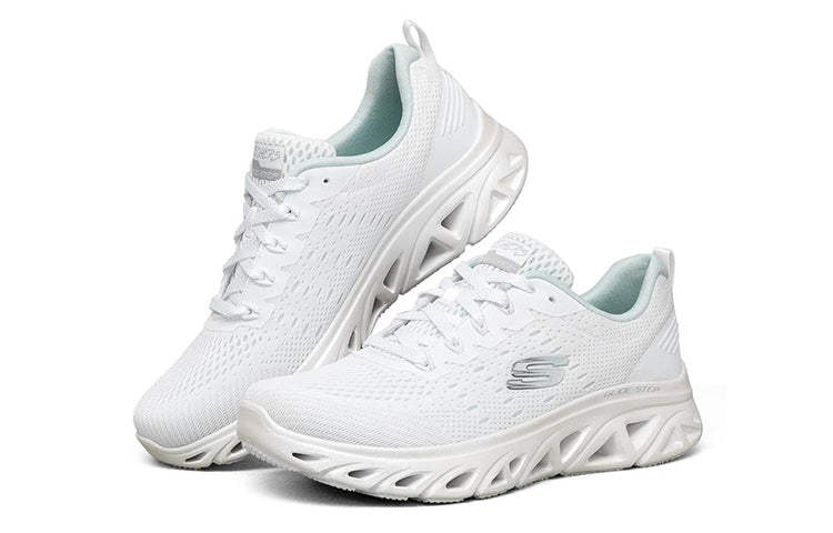 (WMNS) Skechers Glide-Step Sport Low-Top Running Shoes White/Silver 149324-WSL