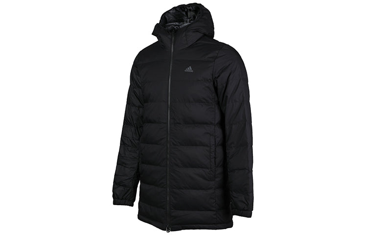adidas Rev Aop Parka Stay Warm Camouflage Reversible Sports hooded down Jacket Black FL8649