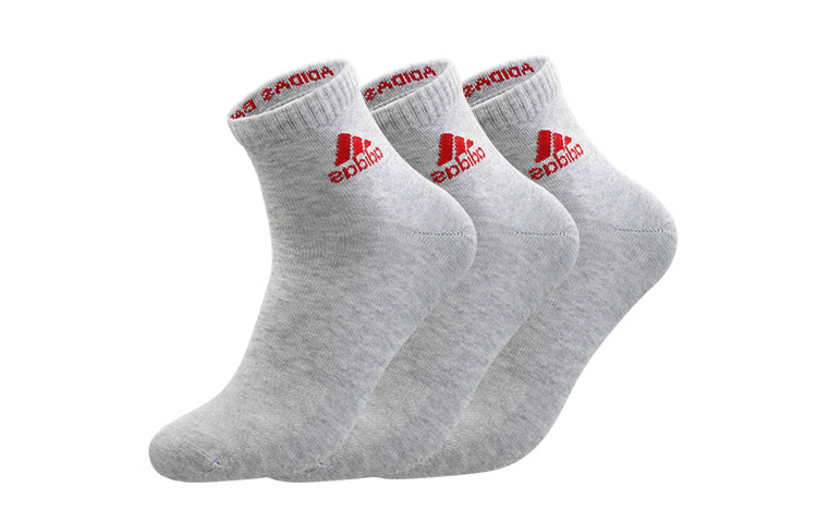 adidas Casual Sports Running Badminton Socks Unisex Combined Pack Grey MF0028