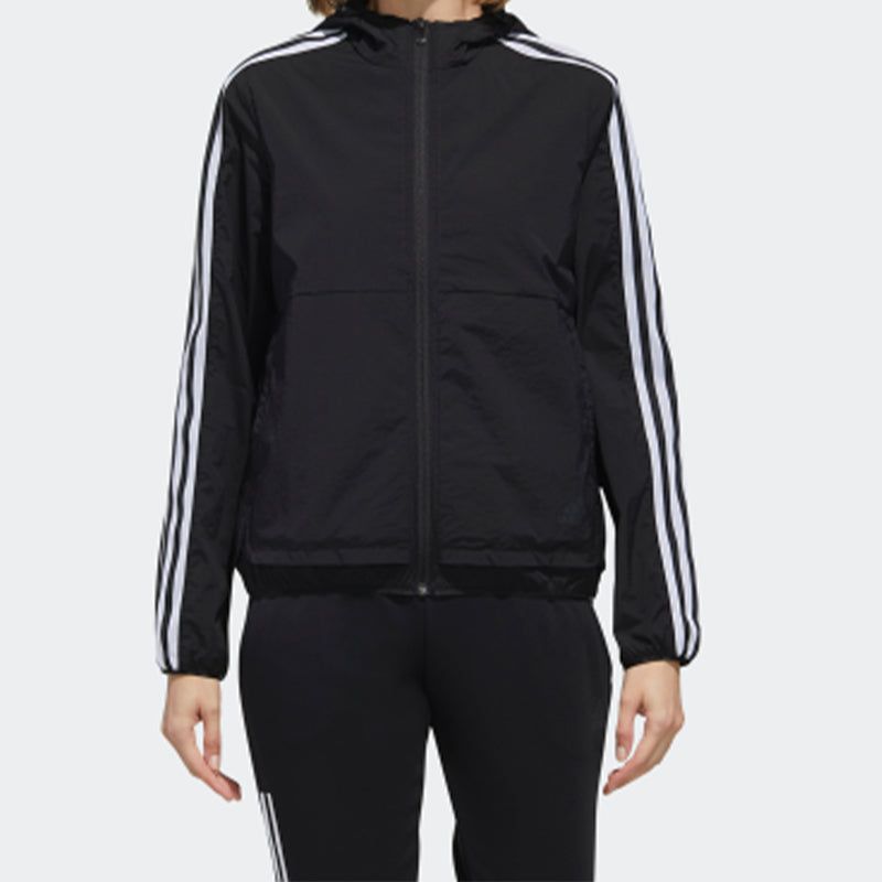 (WMNS) adidas Sports Hooded Jacket Black FN2262