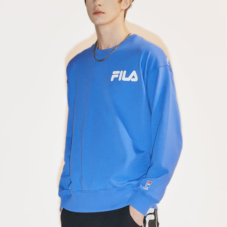 FILA FUSION Alphabet Logo Printing Sports Pullover Unisex Blue T11U038205A-BU